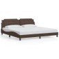 vidaXL Bettgestell mit Kopfteil Braun 200x200 cm Kunstleder vidaXL Bettgestell mit Kopfteil Braun 200x200 cm Kunstleder