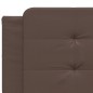 vidaXL Bettgestell mit Kopfteil Braun 200x200 cm Kunstleder vidaXL Bettgestell mit Kopfteil Braun 200x200 cm Kunstleder