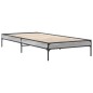 vidaXL Bettgestell Grau Sonoma 90x190 cm Holzwerkstoff und Metall vidaXL Bettgestell Grau Sonoma 90x190 cm Holzwerkstoff und Metall