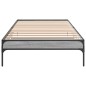 vidaXL Bettgestell Grau Sonoma 90x190 cm Holzwerkstoff und Metall vidaXL Bettgestell Grau Sonoma 90x190 cm Holzwerkstoff und Metall