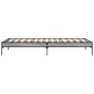 vidaXL Bettgestell Grau Sonoma 90x190 cm Holzwerkstoff und Metall vidaXL Bettgestell Grau Sonoma 90x190 cm Holzwerkstoff und Metall