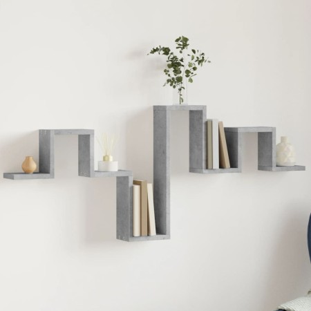 vidaXL Wandregal Betongrau 104,5x10x43 cm Holzwerkstoff