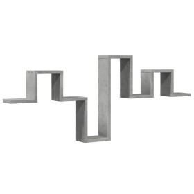 vidaXL Wandregal Betongrau 104,5x10x43 cm Holzwerkstoff