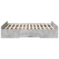 vidaXL Bettgestell mit Schubladen Betongrau 120x200 cm Holzwerkstoff vidaXL Bettgestell mit Schubladen Betongrau 120x200 cm Holzwerkstoff