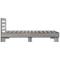 vidaXL Bettgestell Grau Sonoma 75x190 cm Holzwerkstoff und Metall vidaXL Bettgestell Grau Sonoma 75x190 cm Holzwerkstoff und Metall