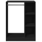 vidaXL Kleiderschrank Schwarz 77x48x102 cm Holzwerkstoff