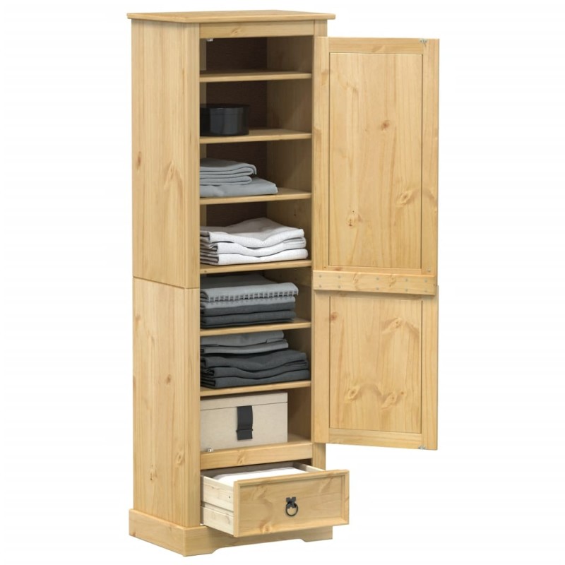 vidaXL Kleiderschrank Corona 55x38x170 cm Massivholz Kiefer vidaXL Kleiderschrank Corona 55x38x170 cm Massivholz Kiefer