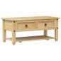 vidaXL Couchtisch mit Schubladen Corona 100x48x45 cm Massivholz Kiefer vidaXL Couchtisch mit Schubladen Corona 100x48x45 cm Massivholz Kiefer