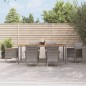 vidaXL 7-tlg. Garten-Essgruppe mit Kissen Grau Poly Rattan vidaXL 7-tlg. Garten-Essgruppe mit Kissen Grau Poly Rattan