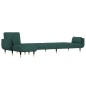 vidaXL Schlafsofa in L-Form Dunkelgrün 275x140x70 cm Samt vidaXL Schlafsofa in L-Form Dunkelgrün 275x140x70 cm Samt