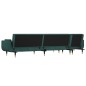 vidaXL Schlafsofa in L-Form Dunkelgrün 275x140x70 cm Samt vidaXL Schlafsofa in L-Form Dunkelgrün 275x140x70 cm Samt