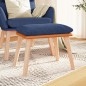 vidaXL Fußhocker Blau 45x29,5x35 cm Stoff und Kunstleder vidaXL Fußhocker Blau 45x29,5x35 cm Stoff und Kunstleder
