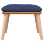 vidaXL Fußhocker Blau 45x29,5x35 cm Stoff und Kunstleder vidaXL Fußhocker Blau 45x29,5x35 cm Stoff und Kunstleder