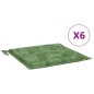 vidaXL Stuhlkissen 6 Stk. Blattmuster 40x40x3 cm Stoff vidaXL Stuhlkissen 6 Stk. Blattmuster 40x40x3 cm Stoff