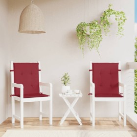 vidaXL Gartenstuhlauflagen für Niedriglehner 2 Stk. Weinrot 100x50x3cm