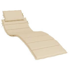 vidaXL Sonnenliegen-Auflage Beige 186x58x3 cm Oxford-Gewebe