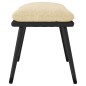 vidaXL Fußhocker Creme 45x29,5x35 cm Stoff und Kunstleder vidaXL Fußhocker Creme 45x29,5x35 cm Stoff und Kunstleder