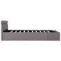 vidaXL Bett mit Bettkasten Hydraulisch mit LED Taupe Stoff 160x200 cm vidaXL Bett mit Bettkasten Hydraulisch mit LED Taupe Stoff 160x200 cm