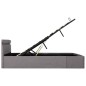vidaXL Bett mit Bettkasten Hydraulisch mit LED Taupe Stoff 160x200 cm vidaXL Bett mit Bettkasten Hydraulisch mit LED Taupe Stoff 160x200 cm