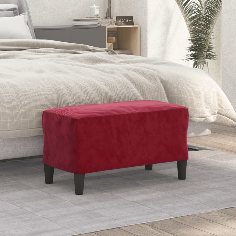 vidaXL Sitzbank Weinrot 70x35x41 cm Samt vidaXL Sitzbank Weinrot 70x35x41 cm Samt