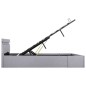 vidaXL Bett mit Bettkasten Hydraulisch LED Hellgrau Stoff 140x200 cm vidaXL Bett mit Bettkasten Hydraulisch LED Hellgrau Stoff 140x200 cm