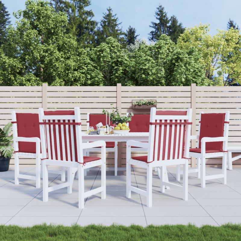 vidaXL Gartenstuhlauflagen für Niedriglehner 6 Stk. Weinrot 100x50x3cm vidaXL Gartenstuhlauflagen für Niedriglehner 6 Stk. Weinrot 100x50x3cm