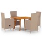 5-tlg. Garten-Essgruppe Beige 5-tlg. Garten-Essgruppe Beige