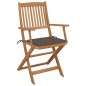 vidaXL Klappbare Gartenstühle 6 Stk. mit Kissen Massivholz Akazie vidaXL Klappbare Gartenstühle 6 Stk. mit Kissen Massivholz Akazie