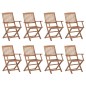 vidaXL Klappbare Gartenstühle mit Kissen 8 Stk. Massivholz Akazie vidaXL Klappbare Gartenstühle mit Kissen 8 Stk. Massivholz Akazie