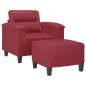 vidaXL Sessel mit Hocker Weinrot 60 cm Kunstleder vidaXL Sessel mit Hocker Weinrot 60 cm Kunstleder