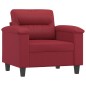 vidaXL Sessel mit Hocker Weinrot 60 cm Kunstleder vidaXL Sessel mit Hocker Weinrot 60 cm Kunstleder