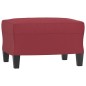 vidaXL Sessel mit Hocker Weinrot 60 cm Kunstleder vidaXL Sessel mit Hocker Weinrot 60 cm Kunstleder