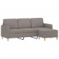 vidaXL 3-Sitzer-Sofa mit Hocker Taupe 180 cm Stoff vidaXL 3-Sitzer-Sofa mit Hocker Taupe 180 cm Stoff