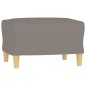 vidaXL 3-Sitzer-Sofa mit Hocker Taupe 180 cm Stoff vidaXL 3-Sitzer-Sofa mit Hocker Taupe 180 cm Stoff