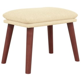 vidaXL Fußhocker Creme 45x29,5x35 cm Stoff