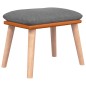 vidaXL Fußhocker Hellgrau 45x29,5x35 cm Stoff und Kunstleder vidaXL Fußhocker Hellgrau 45x29,5x35 cm Stoff und Kunstleder
