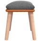 vidaXL Fußhocker Hellgrau 45x29,5x35 cm Stoff und Kunstleder vidaXL Fußhocker Hellgrau 45x29,5x35 cm Stoff und Kunstleder