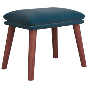 vidaXL Fußhocker Blau 45x29,5x35 cm Samt