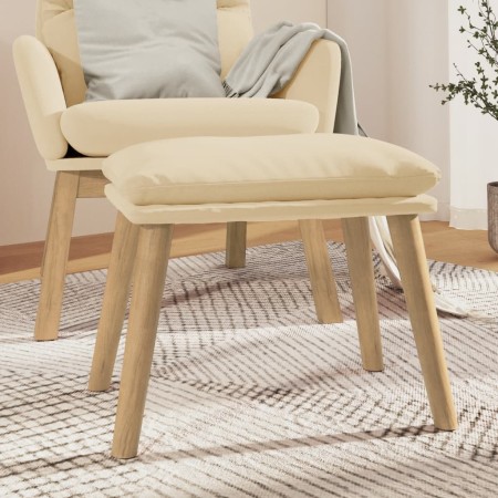 vidaXL Fußhocker Cremeweiß 45x29,5x35 cm Samt