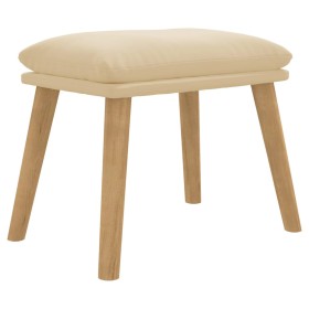 vidaXL Fußhocker Cremeweiß 45x29,5x35 cm Samt