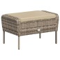 vidaXL Gartenstuhl mit Fußhocker Hellbraun Poly Rattan vidaXL Gartenstuhl mit Fußhocker Hellbraun Poly Rattan
