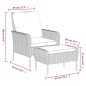 vidaXL Gartenstuhl mit Fußhocker Hellbraun Poly Rattan vidaXL Gartenstuhl mit Fußhocker Hellbraun Poly Rattan