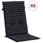 vidaXL Hochlehner-Auflagen 6 Stk. Schwarz Karomuster Stoff vidaXL Hochlehner-Auflagen 6 Stk. Schwarz Karomuster Stoff