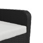 vidaXL Gartenstuhl mit Fußhocker Schwarz Poly Rattan vidaXL Gartenstuhl mit Fußhocker Schwarz Poly Rattan