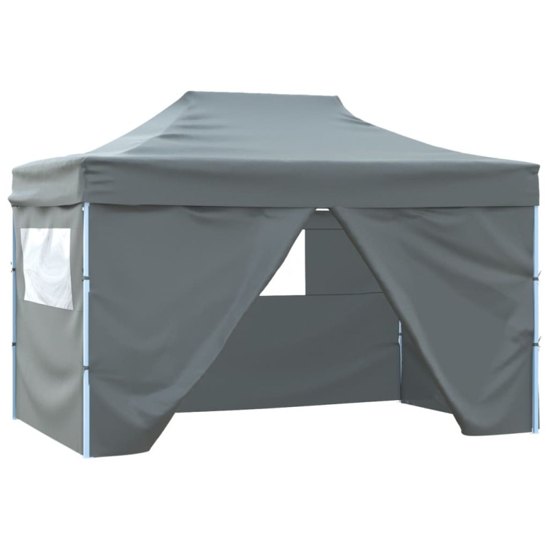 vidaXL Profi-Partyzelt Faltbar mit 4 Seitenwänden 3×4m Stahl Anthrazit vidaXL Profi-Partyzelt Faltbar mit 4 Seitenwänden 3×4m Stahl Anthrazit