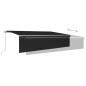 vidaXL Markise Manuell Einziehbar mit Rollo & LED 6x3 m Anthrazit vidaXL Markise Manuell Einziehbar mit Rollo & LED 6x3 m Anthrazit
