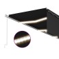 vidaXL Markise Manuell Einziehbar mit Rollo & LED 6x3 m Anthrazit vidaXL Markise Manuell Einziehbar mit Rollo & LED 6x3 m Anthrazit