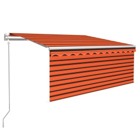vidaXL Markise Automatisch mit Rollo LED Windsensor 3x2,5m  