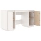vidaXL Schreibtisch Weiß 140x50x75 cm Massivholz Kiefer vidaXL Schreibtisch Weiß 140x50x75 cm Massivholz Kiefer