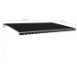 vidaXL Markise Manuell Einziehbar mit LED 5x3 m Anthrazit vidaXL Markise Manuell Einziehbar mit LED 5x3 m Anthrazit